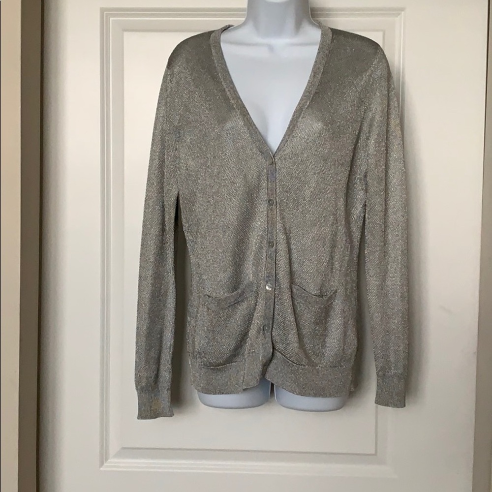 $25 OR #MakeUsAnOffer! RL Metallic Cardigan
